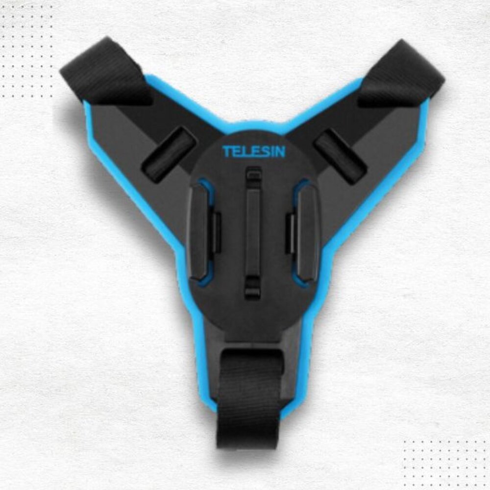 TELESIN Motorcycle Helmet Chin Mount POV Strap for Action Cameras